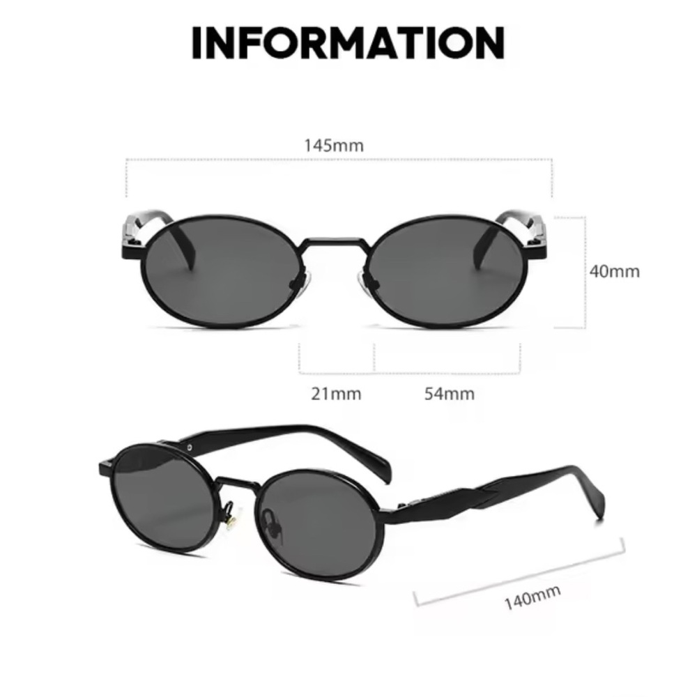 Pink and Gold Oval Shaped Sunglasses - Picture 6 of 6